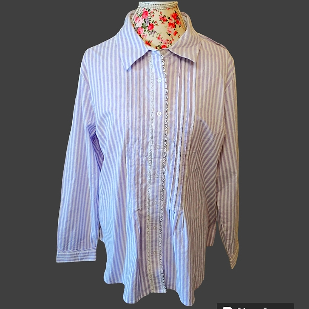 Denim & Co. Striped shirt